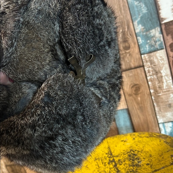 Authentic warm Gray Fur Hat vintage - Picture 12 of 13